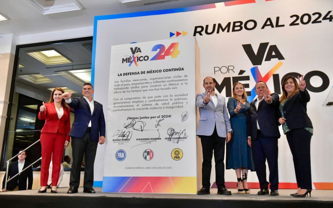 Firma la coalición “Va Por México” el acuerdo 2024, para construir una candidatura con la participación de todos