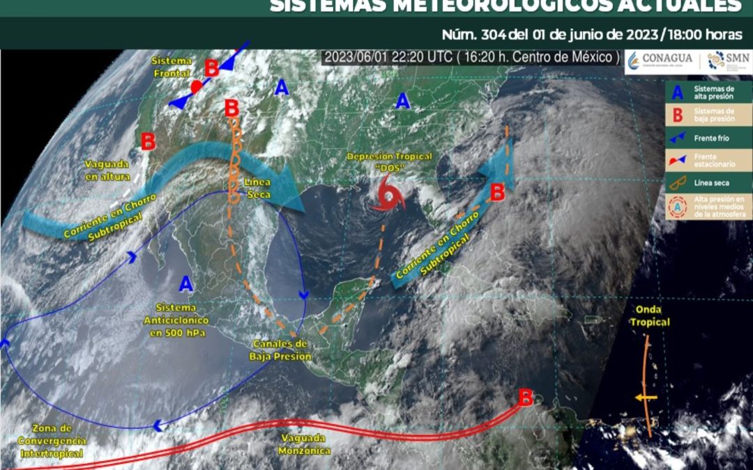 Pronóstico Meteorológico General Vespertino de hoy jueves 01 de Junio de 2023