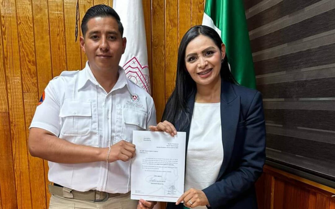Araceli Saucedo, designa a César Pureco, como Coordinador de Protección Civil Municipal en Salvador Escalante