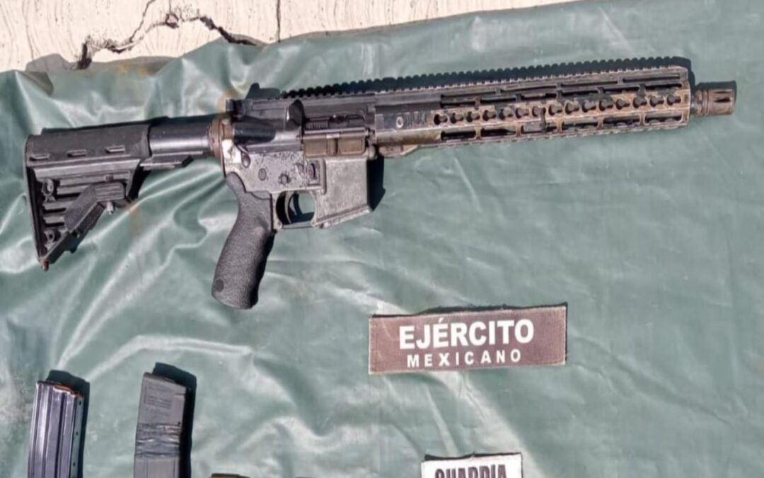 BOI asegura arma de alto calibre, cartuchos y cargadores en Buenavista