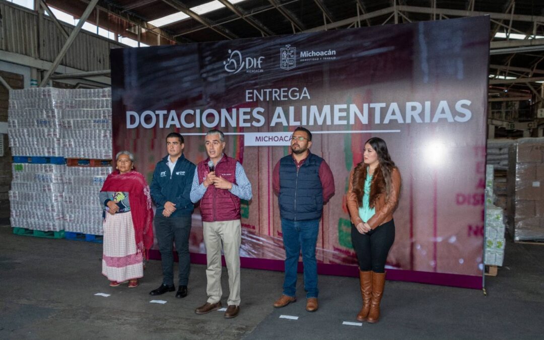 Entrega DIF Michoacán más de 21 mil dotaciones alimentarias
