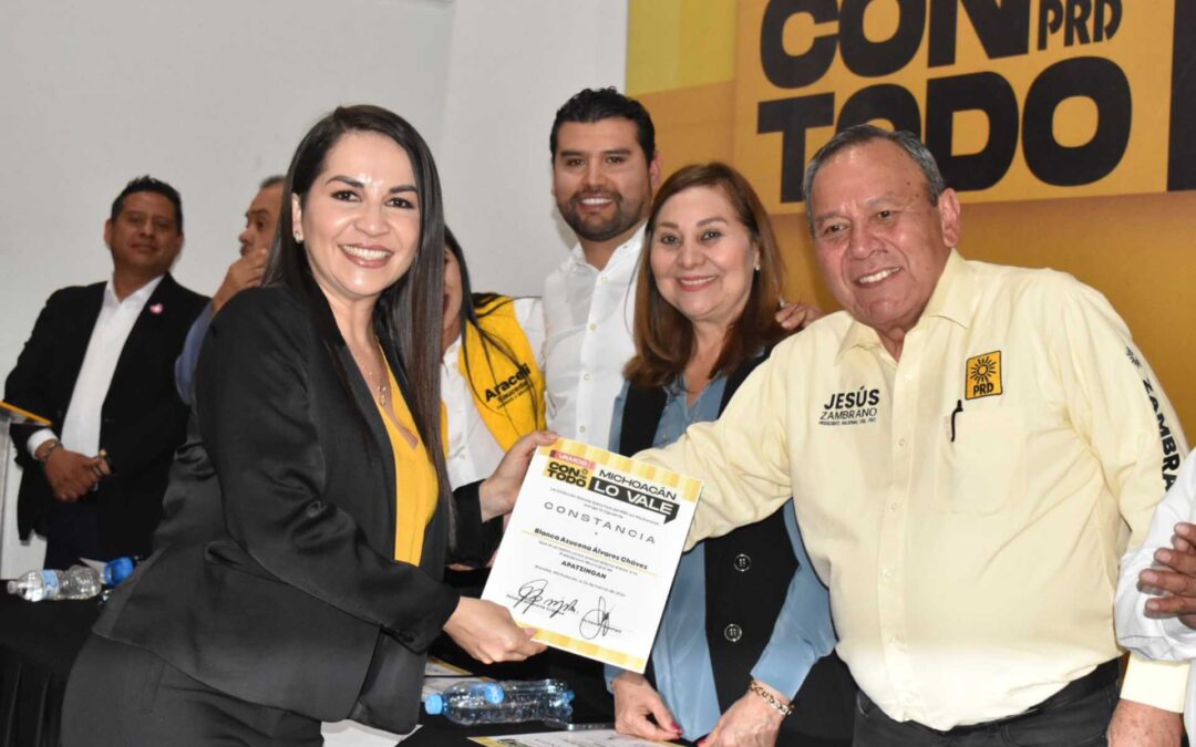Blanca Álvarez, Confirmada por el PRD como Precandidata a la Alcaldía de Apatzingán