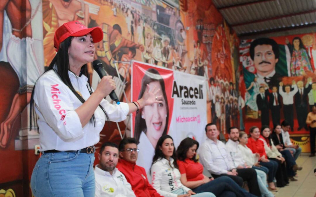 En Tarímbaro, priístas cierran filas en pro de Araceli Saucedo y se compromete a buscar mayores recursos federales para estados y municipios