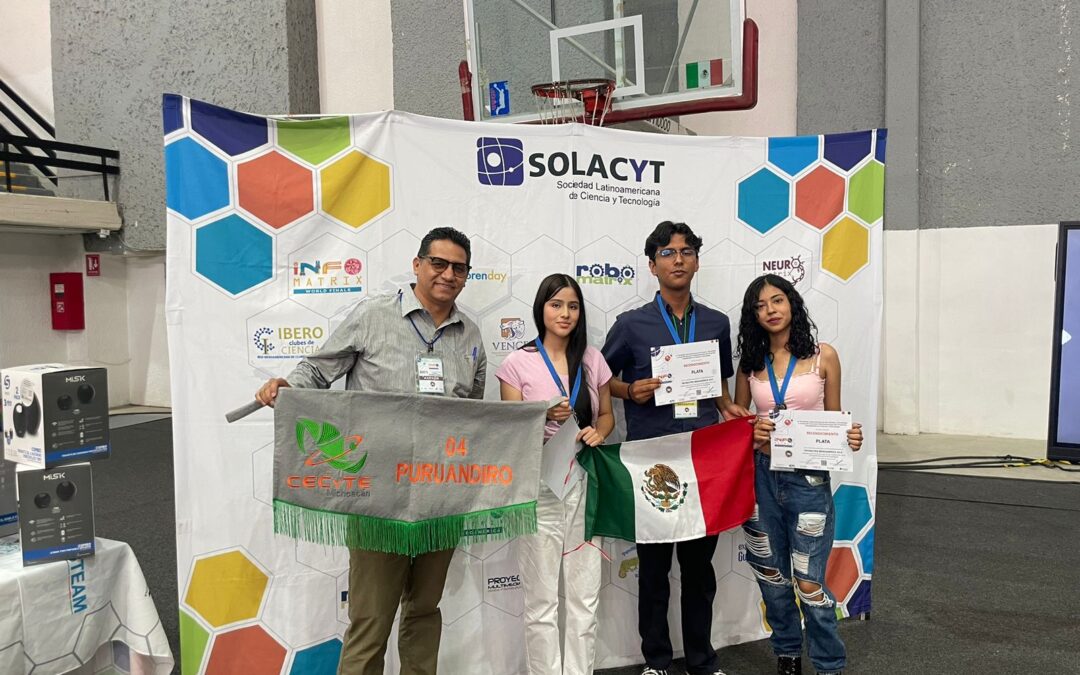 Estudiantes del Cecytem ganan oro y 2 platas en competencia de proyectos científicos