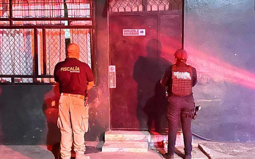 En acción operativa realizada en Apatzingán, asegura FGE narcóticos y detiene a seis personas