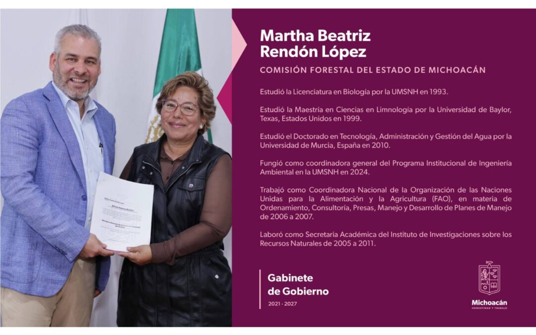 Designa Bedolla a Martha Rendón como titular de la Cofom