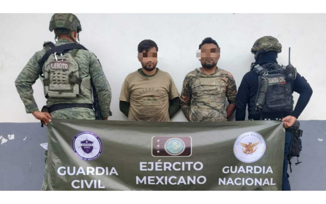 Guardia Civil y Ejército detienen a 2 colombianos con 3 fusiles en Buenavista