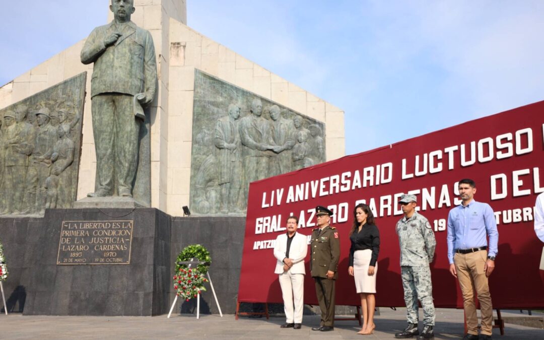 Gobierno y sociedad de Apatzingán celebran el LIV Aniversario Luctuoso del General Lázaro Cárdenas del Río