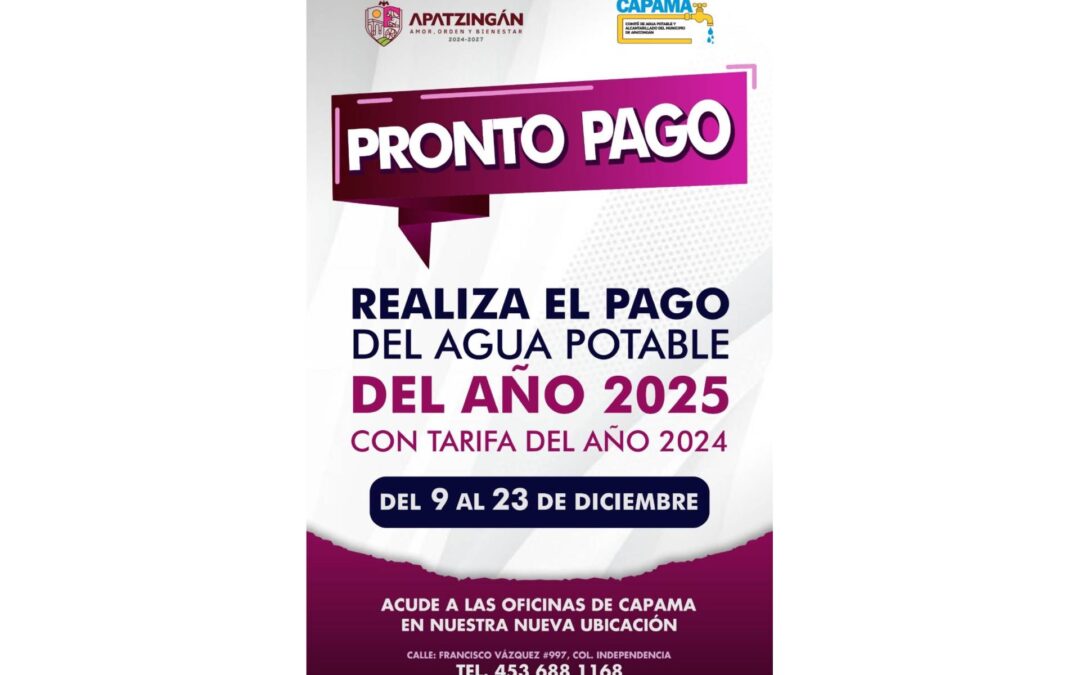 Cabildo de Apatzingán aprueba esquema de «Pronto Pago al CAPAMA» y ampliación de quita de multaS y recargos