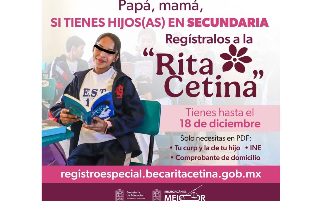 Así puedes comprobar que el registro a la «beca Rita Cetina» fue exitoso