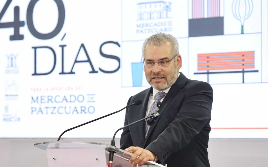 En 40 días se inaugura el nuevo mercado de Pátzcuaro: Bedolla