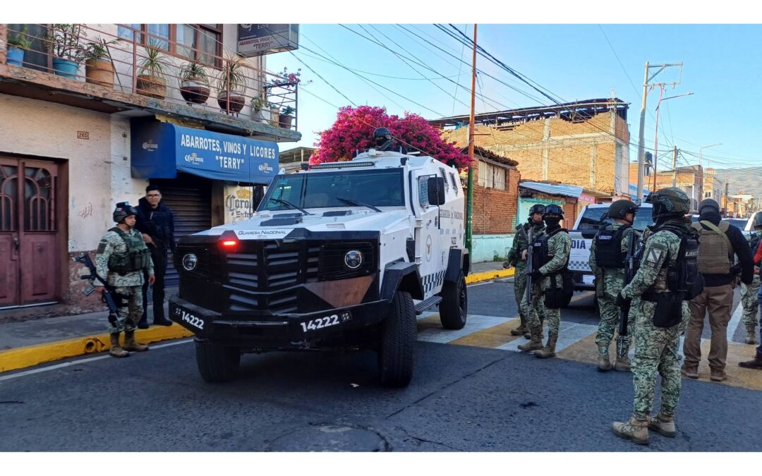 Cae líder delincuencial tras operativo en Zacapu
