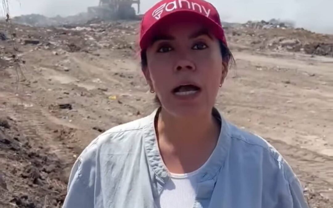 Alcaldesa de Apatzingán pide uso de cubrebocas y evalúa suspensión de clases por incendio en basurero municipal.