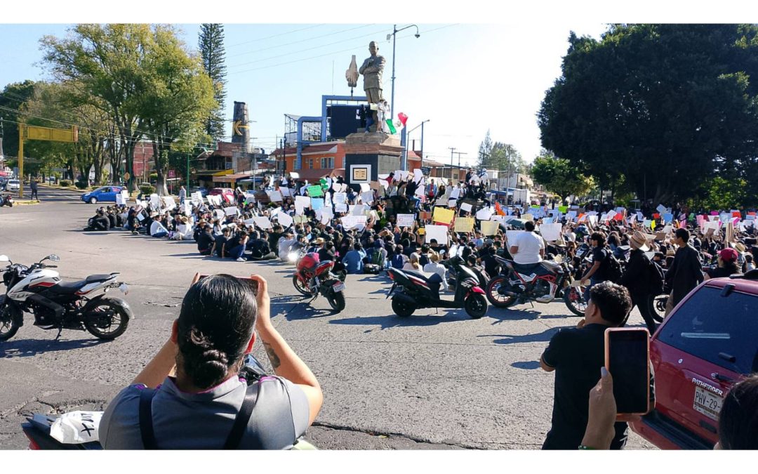 Concluyen sin incidentes manifestaciones en Uruapan; Gobierno de Michoacán reafirma respeto a la libre expresión