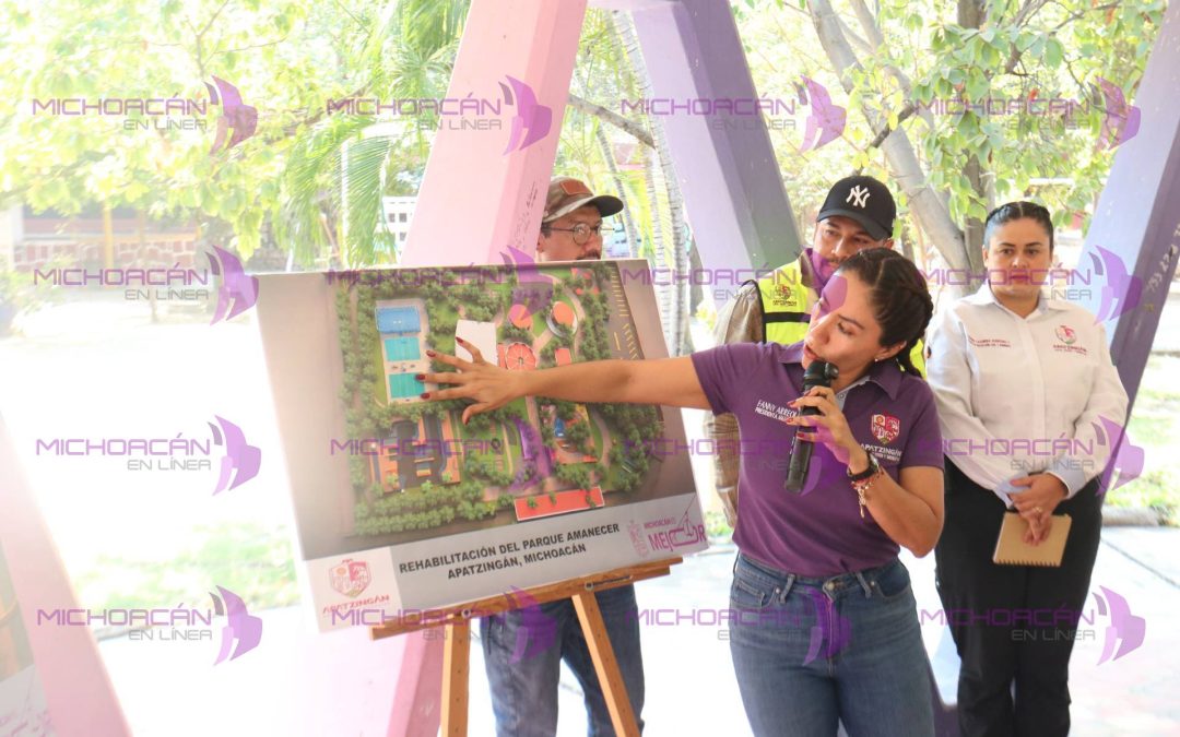 Apatzingán apuesta por espacios públicos dignos con la renovación del Parque Amanecer.