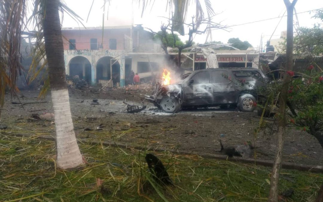 Explosión sacude el centro de Coahuayana; autoridades investigan posible atentado