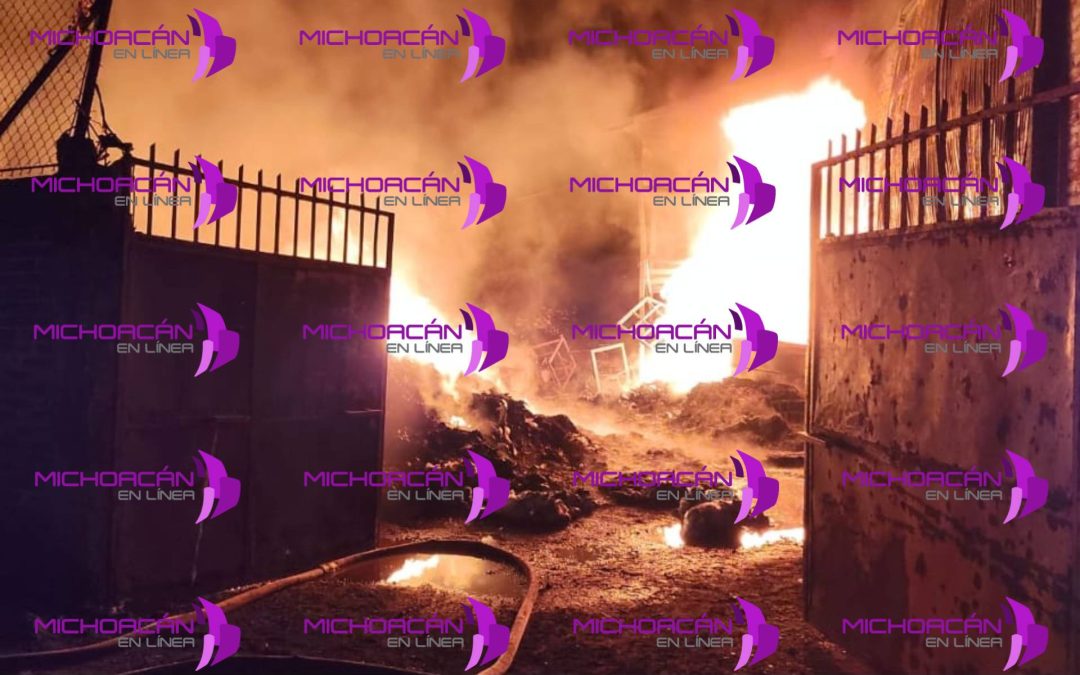 Incendio en recicladora provoca únicamente daños materiales en Uruapan