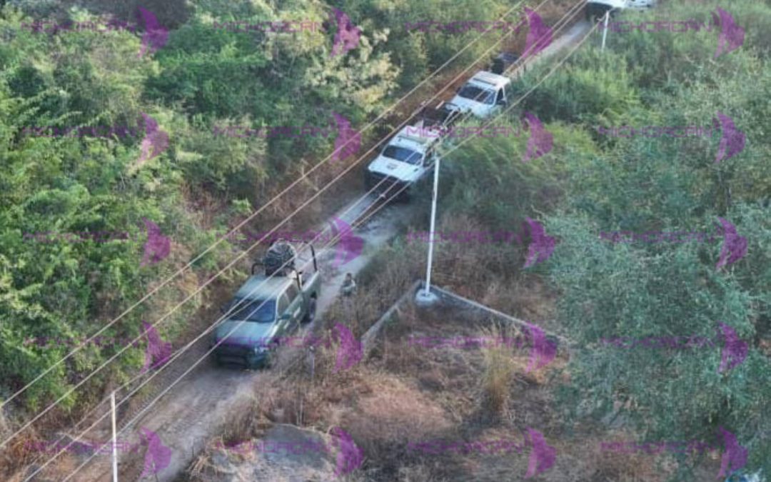 En Apatzingán, SSP asegura arma, explosivos e incinera plantas de marihuana; hay 2 detenidos