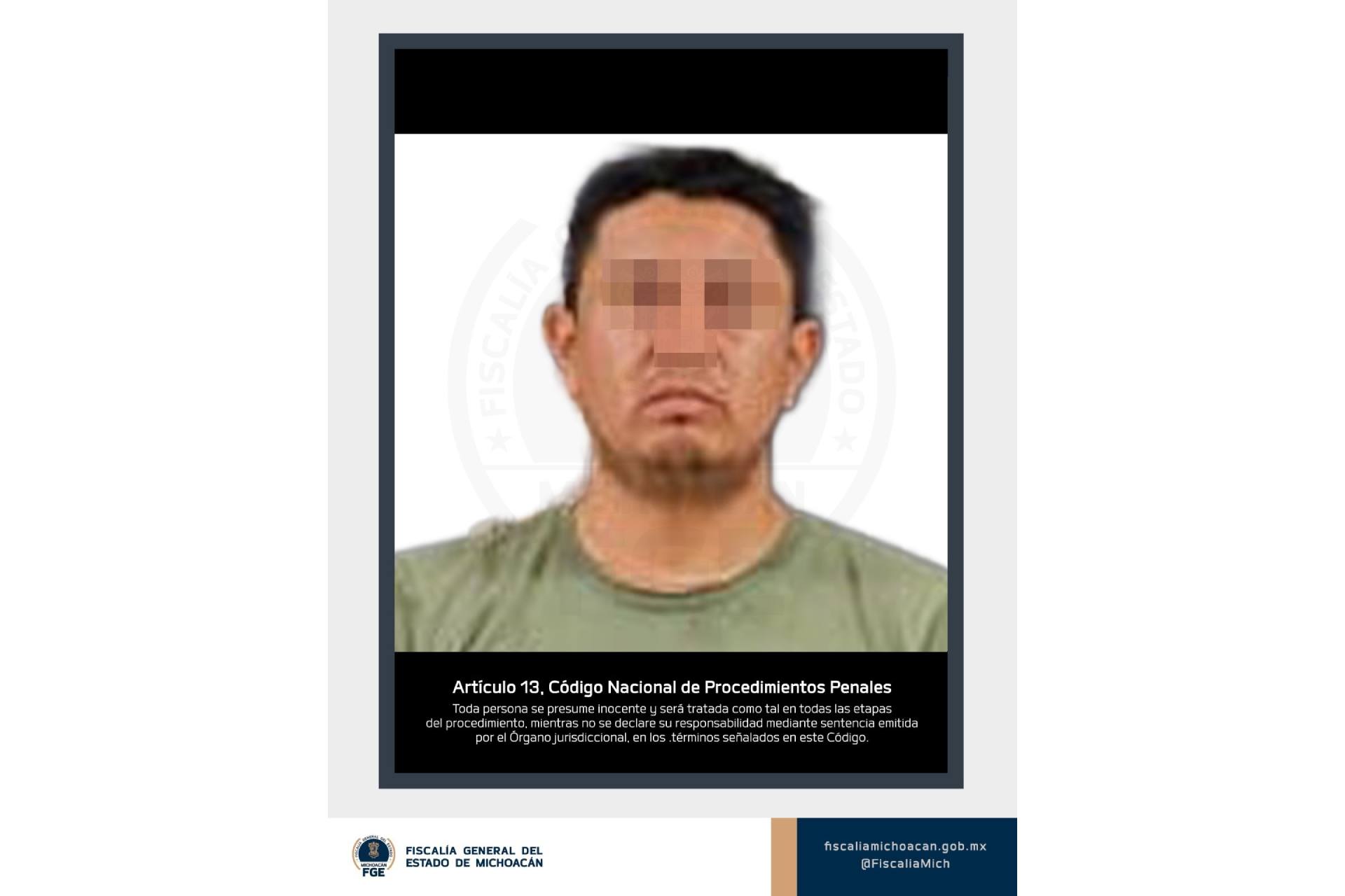FGE captura a otro presunto partícipe en el homicido del alcalde de Uruapan Carlos Manzo.