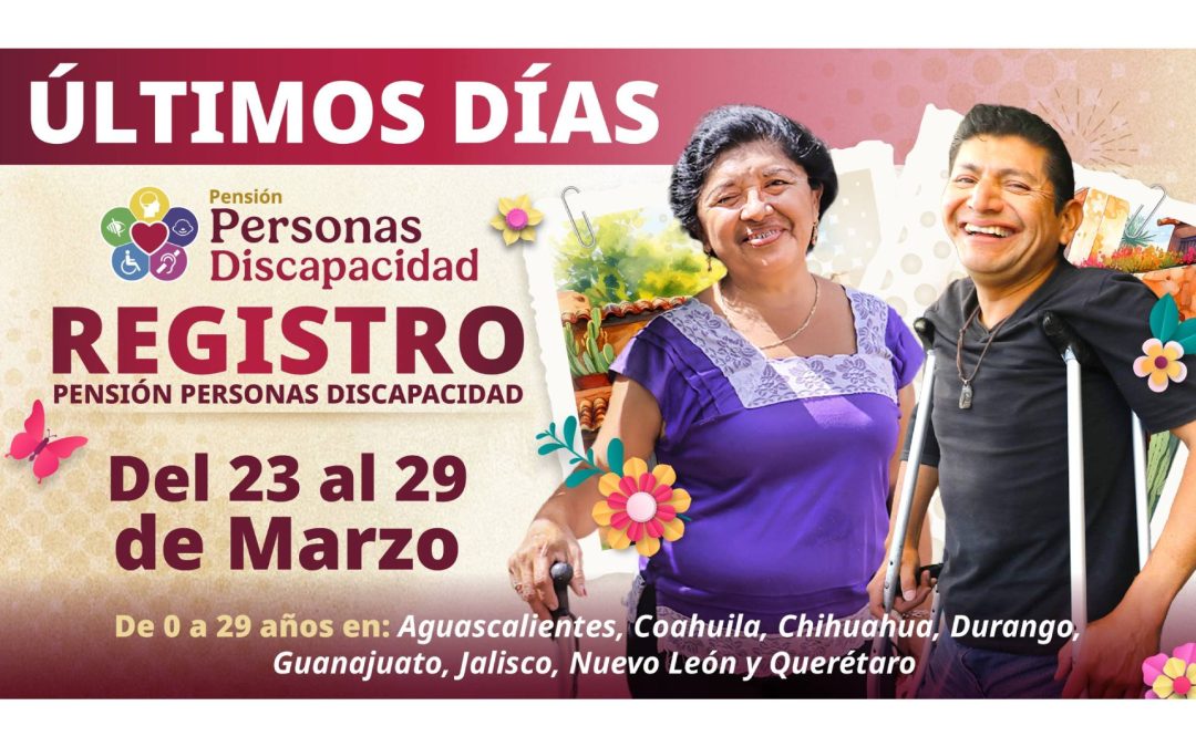 Hoy domingo 29 de Marzo último día del registro a Pensión de Discapacidad en Michoacán