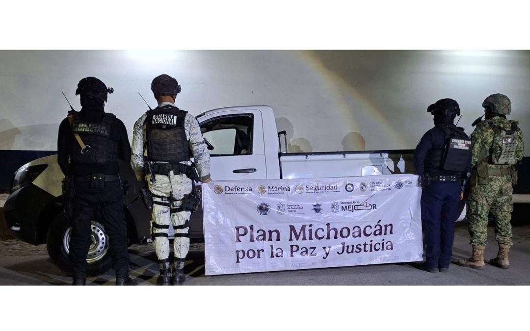 En Buenavista la SSP asegura a 4 personas en posesión de armas de fuego.