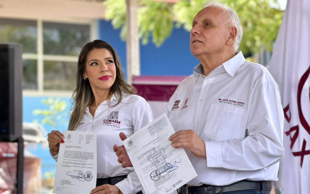 COBAEM fortalece infraestructura educativa con entrega de equipamiento a Extensión Cobaem El Aguaje.