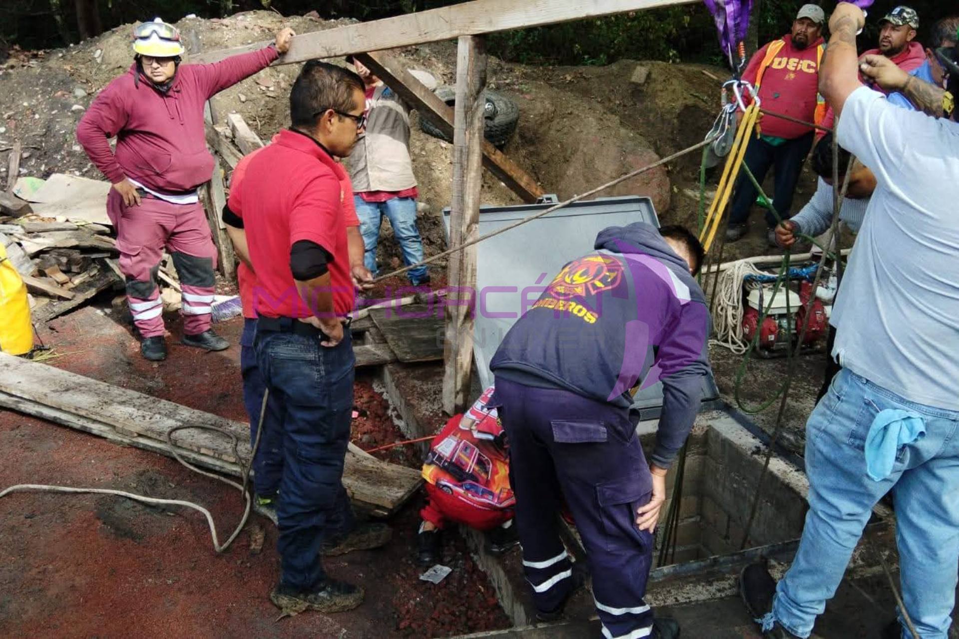 Localizan los cuerpos de dos hombres al interior de un pozo en Ciudad Hidalgo.