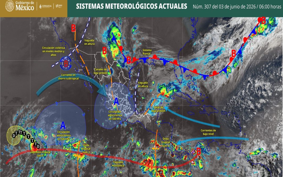 Pronóstico Meteorológico General Matutino de hoy miércoles 03 de Junio de 2026.